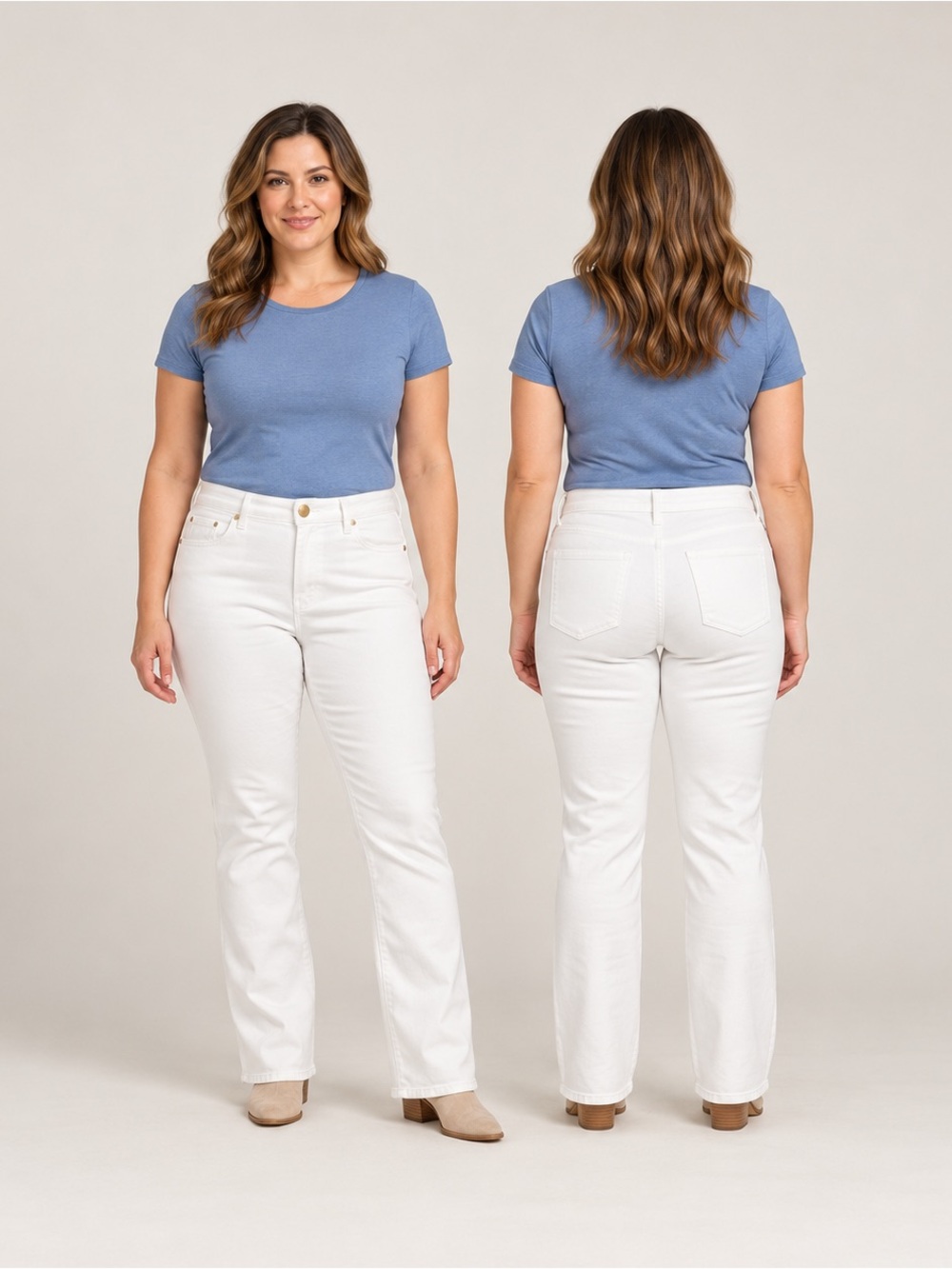 1822 Denim White Slim Bootcut Stretch Jeans Size 12 Petite NWT